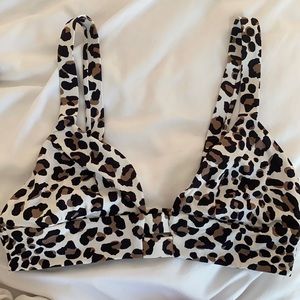 Vitamin A swim top leopard print